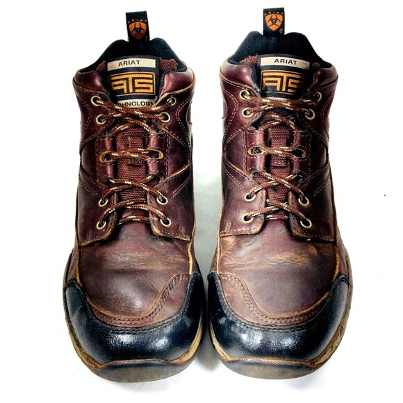 Ariat Boots ATS Terrain Endurance Hiking Brown Leather 8.5 Womens Work Gorpcore - Picture 4 of 16